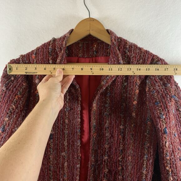VTG Womens Open Front Textured‎ Jacket Sz M Boho Eclectic Artisian Indie Grunge - Picture 5 of 12